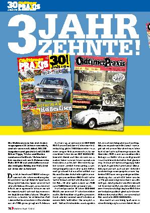 Jubiläum: 30 Jahre OLDTIMER PRAXIS