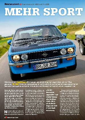 Opel Manta SR 3000 und TE 2800