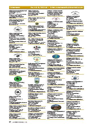 Clubadressenverzeichnis 2014