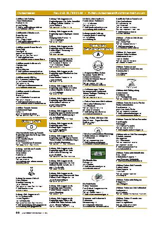 Clubadressenverzeichnis 2014