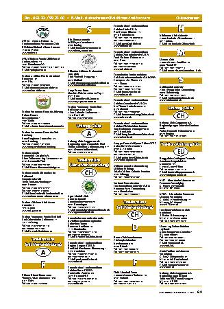 Clubadressenverzeichnis 2014
