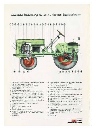 Stihl Allzweck Dieselschlepper 14 PS luftgekühlt