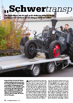 Traktor-Transport, Teil 2 - rechtliche Bestimmungen