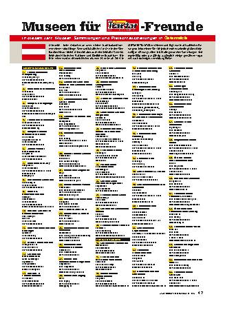 Museumsliste Österreich 2016