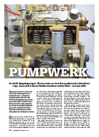 Bosch-PE-Reiheneinspritzpumpen, Teil 1
