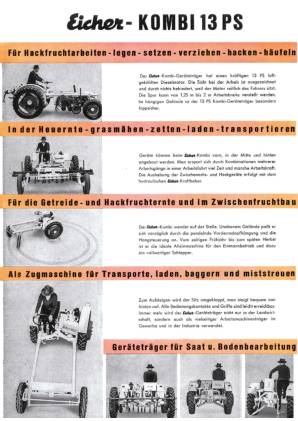 Eicher Kombi Geräteträger 13 PS