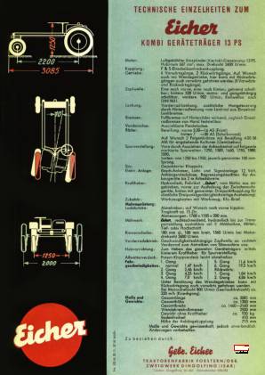 Eicher Kombi Geräteträger 13 PS