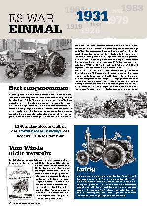 Es war einmal: das Jahr 1931