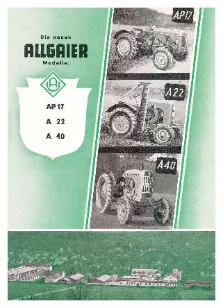 Die neuen Allgaier-Modelle AP 17, A 22, A 40