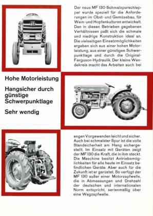 Massey Ferguson 130 Schmalspurschleper
