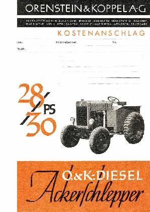 O&K-Diesel-Ackerschlepper
