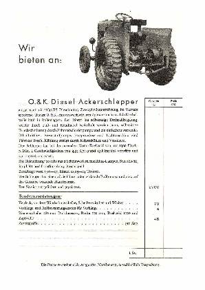 O&K-Diesel-Ackerschlepper