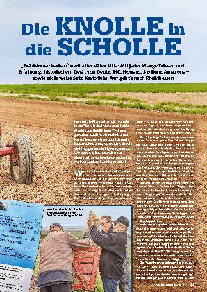 Kartoffeln setzen mit historischem Gerät