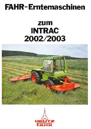 FAHR-Erntemaschinen zum INTRAC 2002/2003