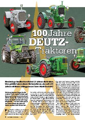 Deutz-Traktoren: 100 Jahre